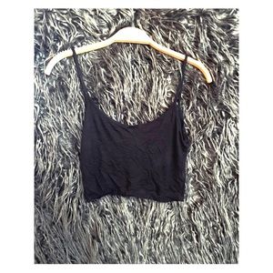 Black cropped cami